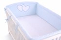 Bobono Ochraniacz do łóżeczka na szczebelki uniwersalny XXL - Serduszka niebieskie