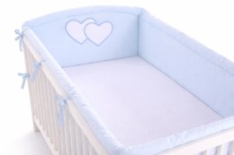 Bobono Ochraniacz do łóżeczka na szczebelki uniwersalny XXL - Serduszka niebieskie