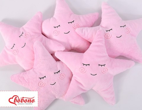 Bobono Poduszka Little STAR z grzechotką- różowa