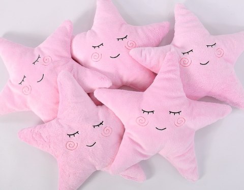 Bobono Poduszka Little STAR z grzechotką- różowa