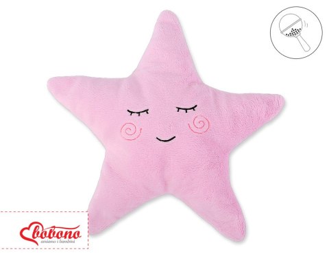 Bobono Poduszka Little STAR z grzechotką- różowa
