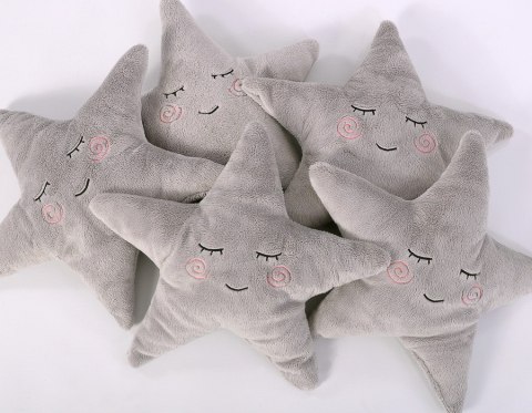 Bobono Poduszka Little STAR z grzechotką- szara