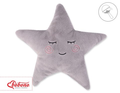 Bobono Poduszka Little STAR z grzechotką- szara