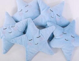 Bobono Poduszka przytulanka z minky Little STAR z grzechotką - niebieska