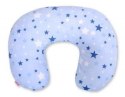 Bobono Poduszka rogal do karmienia fasolka + zdejmowana poszewka - gwiazdki granatowo-niebieskie