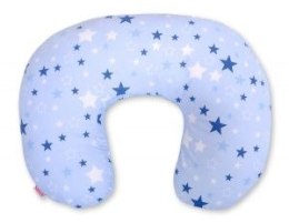 Bobono Poduszka rogal do karmienia fasolka + zdejmowana poszewka - gwiazdki granatowo-niebieskie