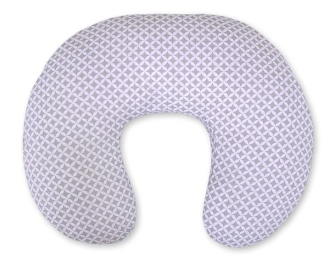 Bobono Poduszka rogal do karmienia fasolka + zdejmowana poszewka - mini-rozeta szara