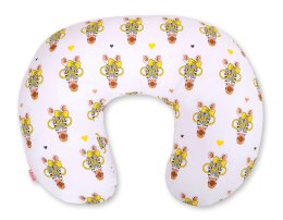 Bobono Poduszka rogal do karmienia fasolka + zdejmowana poszewka - zebra w żółtych okularach