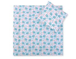 Bobono Pościel do wózka z wypełnieniem kołderka i poduszka - Jeżyki miętowe