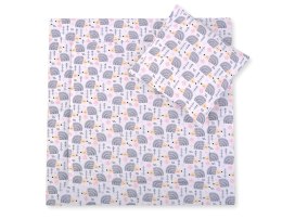 Bobono Pościel do wózka z wypełnieniem kołderka i poduszka - Jeżyki szare