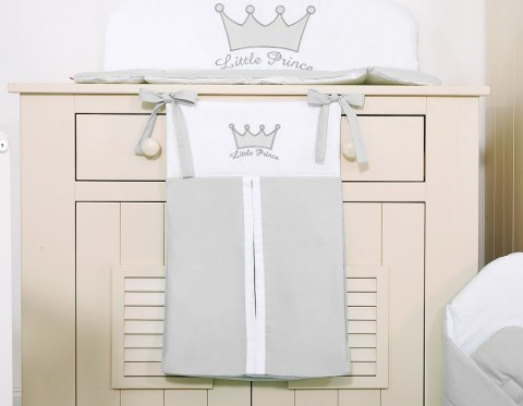 Bobono Przybornik- Torba na pampersy- Little Prince/Princess szara