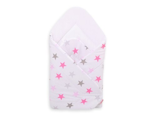 Bobono Rożek dla niemowląt miękki - Gwiazdy szaro-różowe