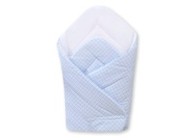 Bobono Rożek dla niemowląt miękki - kratka niebieska