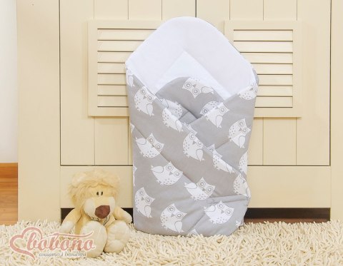 Bobono Rożek miękki- Simple sowy szare