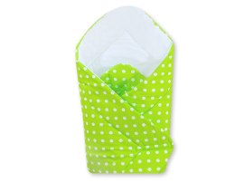 Bobono Rożek miękki - białe grochy na zielonym