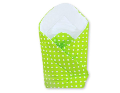 Bobono Rożek miękki - białe grochy na zielonym