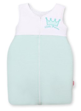 Bobono Śpiworek dla dzieci bawełniany M 6-12 mcy TOG 2.5 całoroczny ocieplany Little Princess miętowy