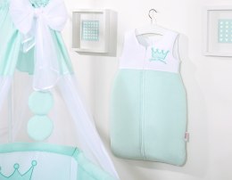 Bobono Śpiworek dla dzieci bawełniany M 6-12 mcy TOG 2.5 całoroczny ocieplany Little Princess miętowy