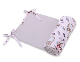 Bobono Uniwersalny ochraniacz do łóżeczka - jaskółki różowe