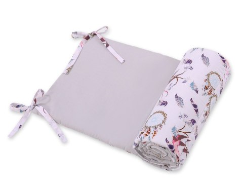 Bobono Uniwersalny ochraniacz do łóżeczka - jaskółki różowe