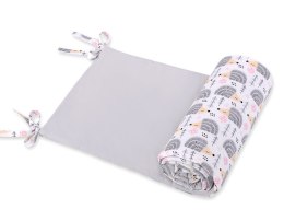 Bobono Uniwersalny ochraniacz do łóżeczka - jeżyki szare