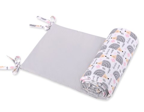 Bobono Uniwersalny ochraniacz do łóżeczka - jeżyki szare
