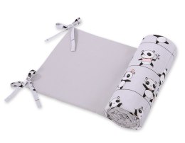 Bobono Uniwersalny ochraniacz do łóżeczka - pandy szare