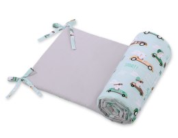 Bobono Uniwersalny ochraniacz do łóżeczka - zajączki miętowe