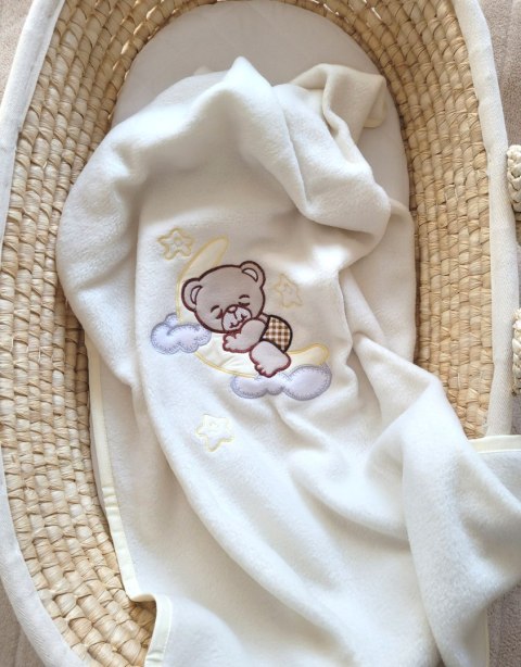 My Sweet Baby Kocyk polarowy- Dobranoc brązowe