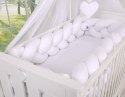 My Sweet Baby Ochraniacz warkocz pleciony do łóżeczka XXL - biały
