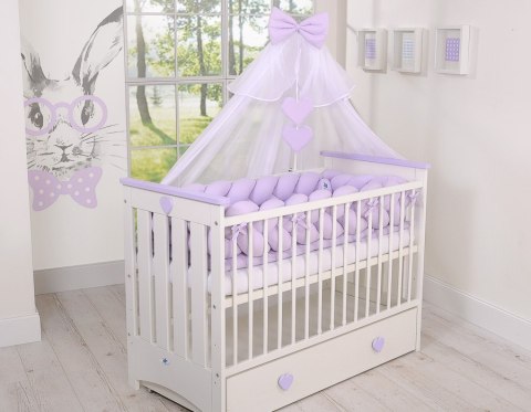 My Sweet Baby Ochraniacz warkocz pleciony do łóżeczka XXL - fioletowy
