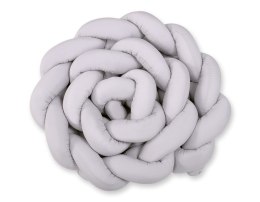 My Sweet Baby Ochraniacz warkocz pleciony do łóżeczka XXL -szary