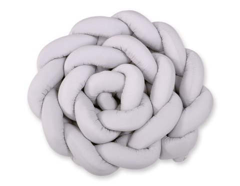 My Sweet Baby Ochraniacz warkocz pleciony do łóżeczka XXL -szary