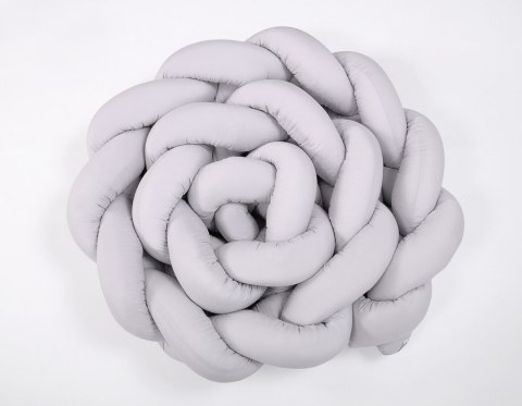 My Sweet Baby Ochraniacz warkocz pleciony do łóżeczka XXL -szary