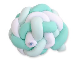 My Sweet Baby Ochraniacz warkocz pleciony do łóżeczka - biało-miętowy