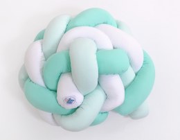 My Sweet Baby Ochraniacz warkocz pleciony do łóżeczka - biało-miętowy