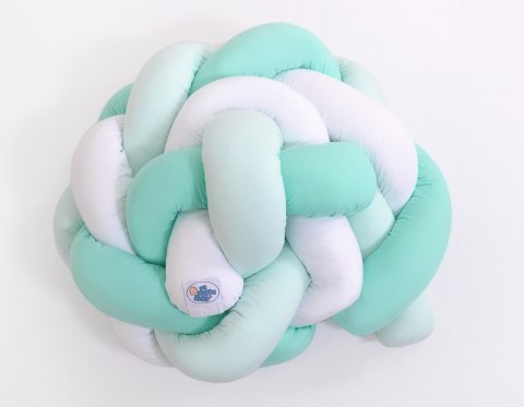 My Sweet Baby Ochraniacz warkocz pleciony do łóżeczka - biało-miętowy