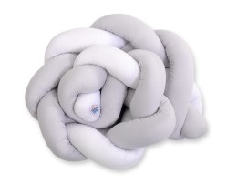 My Sweet Baby Ochraniacz warkocz pleciony do łóżeczka - biało szary