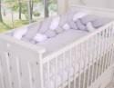 My Sweet Baby Ochraniacz warkocz pleciony do łóżeczka - biało szary