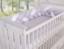 My Sweet Baby Ochraniacz warkocz pleciony do łóżeczka - biało szary