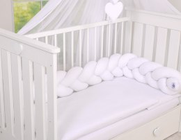 My Sweet Baby Ochraniacz warkocz pleciony do łóżeczka - biały