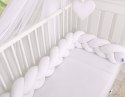 My Sweet Baby Ochraniacz warkocz pleciony do łóżeczka - biały