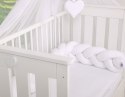 My Sweet Baby Ochraniacz warkocz pleciony do łóżeczka - biały