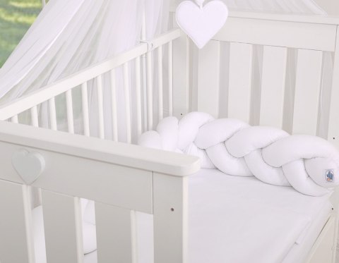My Sweet Baby Ochraniacz warkocz pleciony do łóżeczka - biały