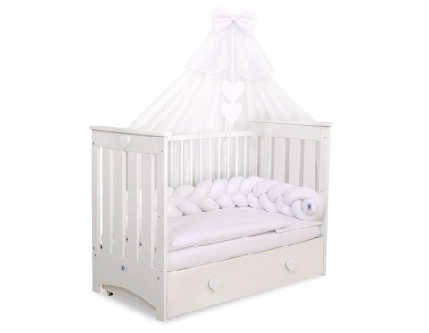 My Sweet Baby Ochraniacz warkocz pleciony do łóżeczka - biały