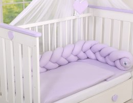 My Sweet Baby Ochraniacz warkocz pleciony do łóżeczka - fioletowy