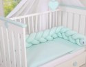 My Sweet Baby Ochraniacz warkocz pleciony do łóżeczka -miętowy