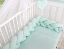 My Sweet Baby Ochraniacz warkocz pleciony do łóżeczka -miętowy