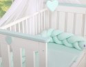 My Sweet Baby Ochraniacz warkocz pleciony do łóżeczka -miętowy