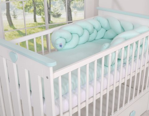 My Sweet Baby Ochraniacz warkocz pleciony do łóżeczka -miętowy